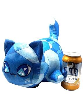 Giant Aphmau MeeMeow Plush Cat, Celestial Gem, Blue Sapphire - NWOT